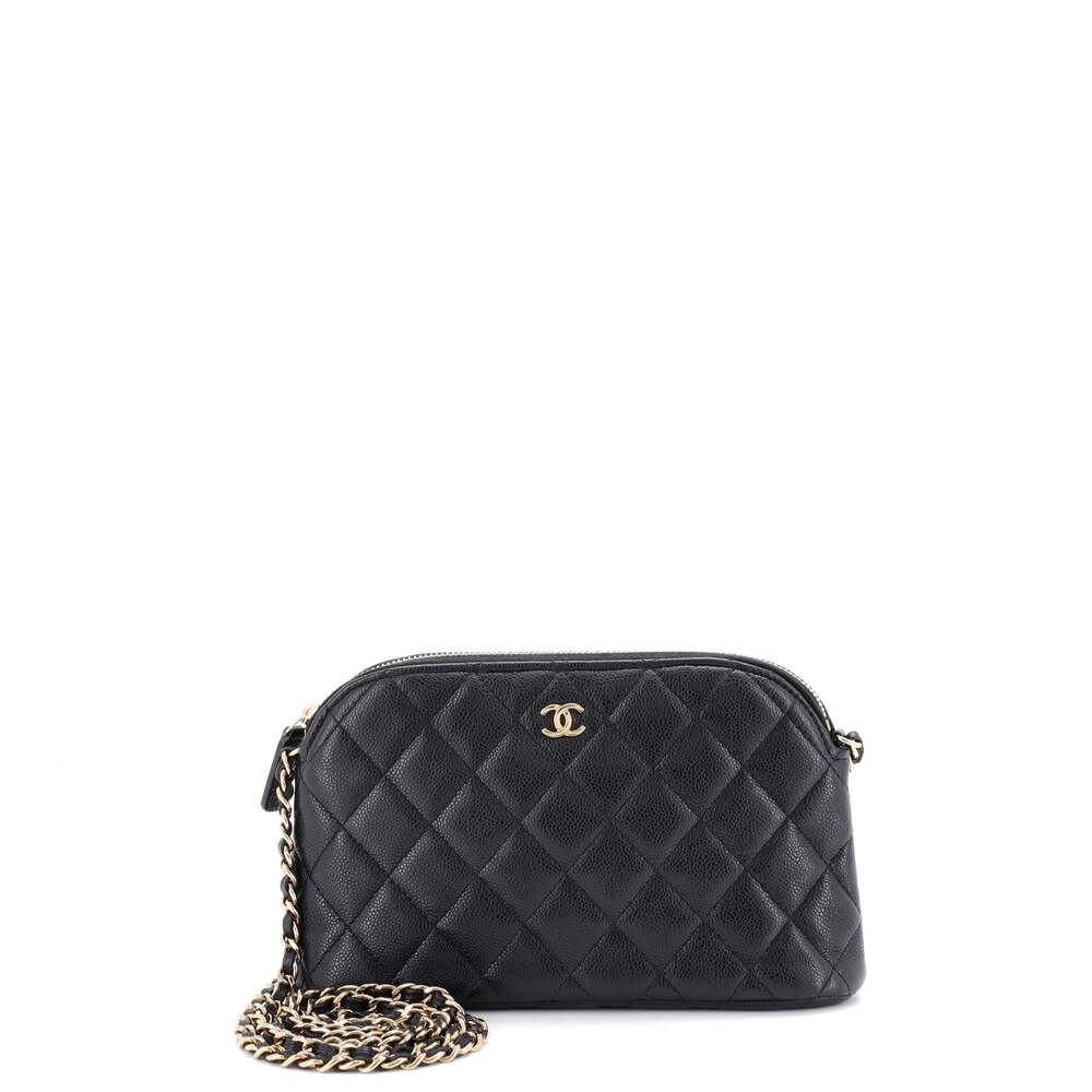 Chanel Cc Dome Zip Clutch With Chain #260993C45B
